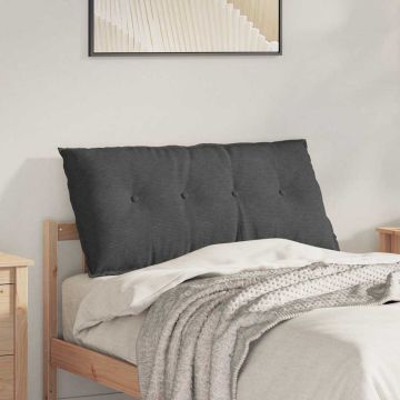 Cuscino per Schiena Grigio Scuro 100 x 50 cm Tessuto in Cords