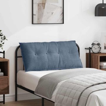 Cuscino per Schiena Blu 100 x 50 cm Tessuto in Cords