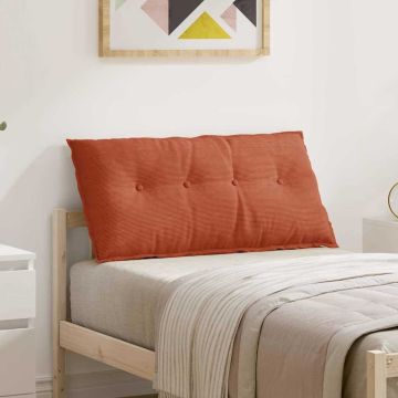 Cuscino per Schiena Rosso Arancio 100 x 50 cm Tessuto in Cords