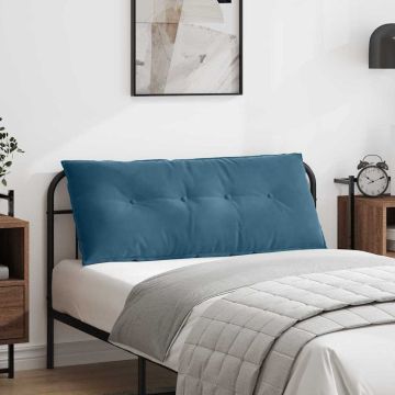 Cuscino per Schiena Blu 120 x 50 cm Tessuto in Cords