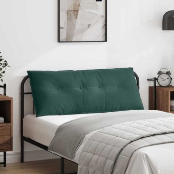 Cuscino per Schiena Verde Scuro 120 x 50 cm Tessuto in Cords