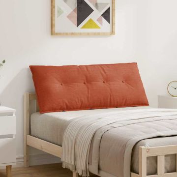 Cuscino per Schiena Rosso Arancio 120 x 50 cm Tessuto in Cords