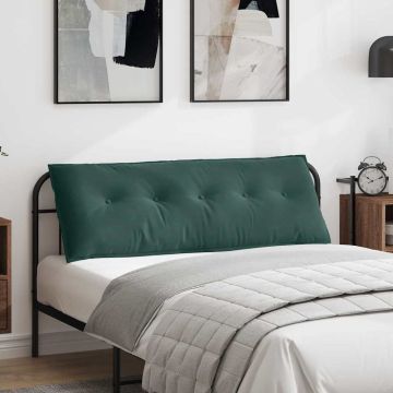 Cuscino per Schiena Verde Scuro 140 x 50 cm Tessuto in Cords
