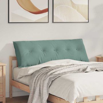 Cuscino per Schiena Verde Mare 140 x 50 cm Tessuto in Cords