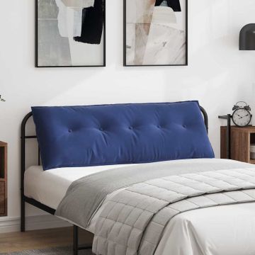 Cuscino per Schiena Blu Polizia 140 x 50 cm Tessuto in Cords