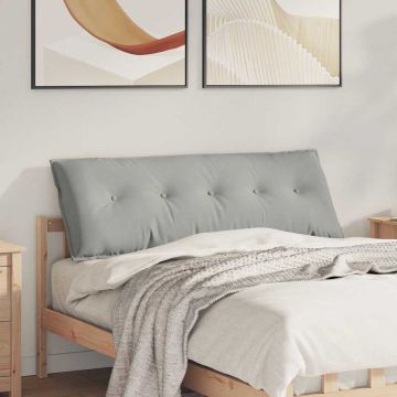 Cuscino per Schiena Grigio Chiaro 140 x 50 cm