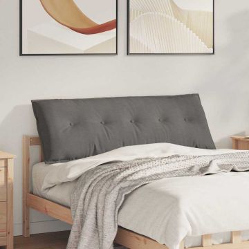 Cuscino per Schiena Grigio Chiaro 140 x 50 cm Tessuto in Cords