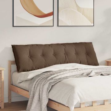 Cuscino per Schiena Marrone 160 x 19 x 50 cm Tessuto