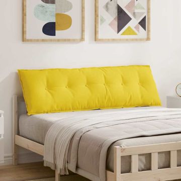 Cuscino per Schiena Giallo Chiaro 160 x 19 x 50 cm Tessuto