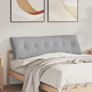 Cuscino per Schiena Grigio Nuvola 160 x 19 x 50 cm Tessuto