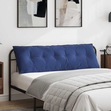 Cuscino per Schiena Blu Polizia 160 x 50 cm Tessuto in Cords