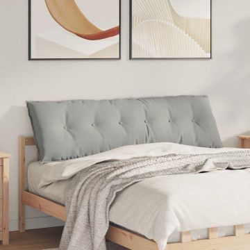 Cuscino per Schiena Grigio Chiaro 160 x 50 cm