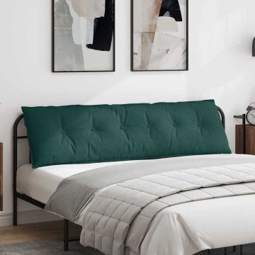 Cuscino per Schiena Verde Scuro 180 x 19 x 50 cm Tessuto
