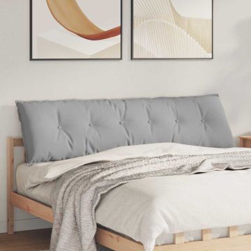 Cuscino per Schiena Grigio Nuvola 180 x 19 x 50 cm Tessuto