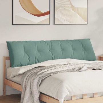 Cuscino per Schiena Verde Mare 180 x 50 cm Tessuto in Cords