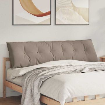 Cuscino per Schiena Tortora 180 x 50 cm Tessuto in Microfibra