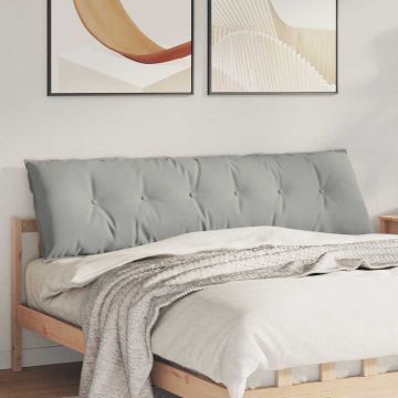 Cuscino per Schiena Grigio Chiaro 180 x 50 cm