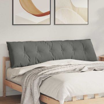 Cuscino per Schiena Grigio Scuro 180 x 50 cm