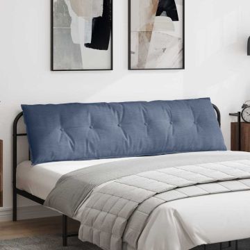 Cuscino per Schiena Blu 180 x 50 cm Tessuto in Cords