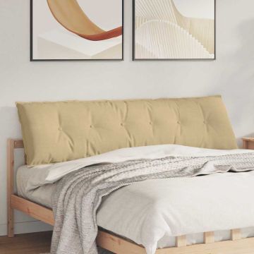 Cuscino per Schiena Grigio Verde 180 x 50 cm Tessuto in Cords