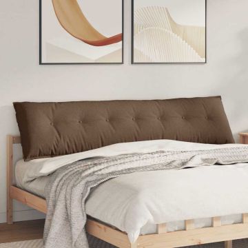 Cuscino per Schiena Marrone 200 x 19 x 50 cm Tessuto