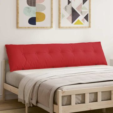 Cuscino per Schiena Rosso 200 x 19 x 50 cm Tessuto