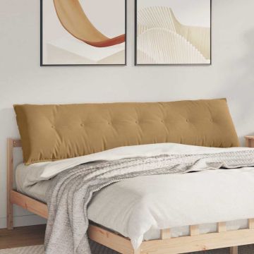 Cuscino per Schiena Marrone 200 x 50 cm Tessuto in Cords