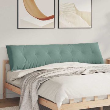 Cuscino per Schiena Verde Mare 200 x 50 cm Tessuto in Cords