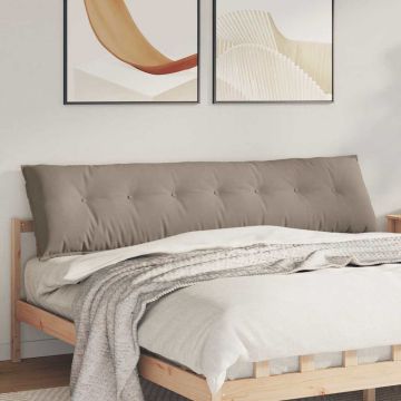 Cuscino per Schiena Tortora 200 x 50 cm Tessuto in Microfibra