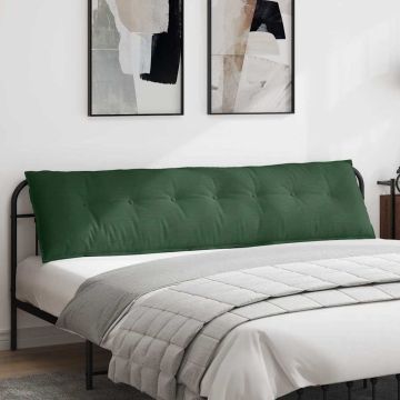 Cuscino per Schiena Verde Giungla 200 x 50 cm Tessuto in Cords
