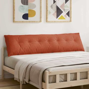 Cuscino per Schiena Rosso Arancio 200 x 50 cm Tessuto in Cords