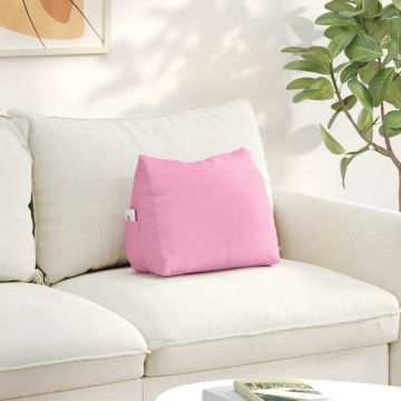 Cuscino per Schiena Rosa 45 x 20 x 35 cm Tessuto