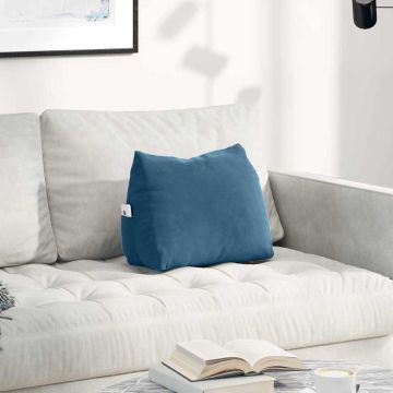 Cuscino per Schiena Blu 45 x 20 x 35 cm Tessuto in Cords