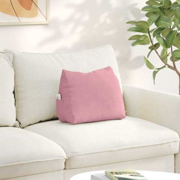 Cuscino per Schiena Rosa 45 x 20 x 35 cm Tessuto in Cords