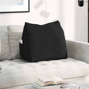 Cuscino per Schiena Nero 60 x 20 x 50 cm Tessuto