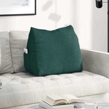 Cuscino per Schiena Verde Scuro 60 x 20 x 50 cm Tessuto