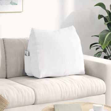 Cuscino per Schiena Bianco 60 x 20 x 50 cm Tessuto