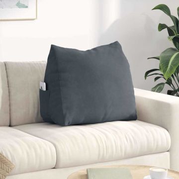Cuscino per Schiena Grigio scuro 60 x 20 x 50 cm