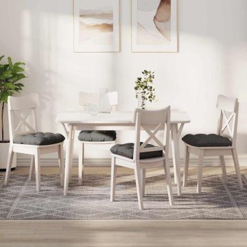 Cuscini per Seduta 4 pz Tessuto in Cords Grigio Chiaro