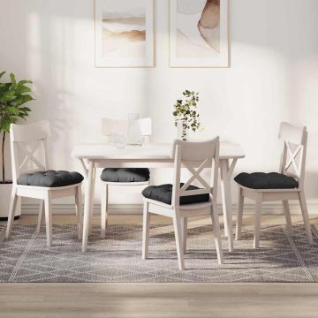 Cuscini per Seduta 4 pz Tessuto in Cords Grigio Scuro
