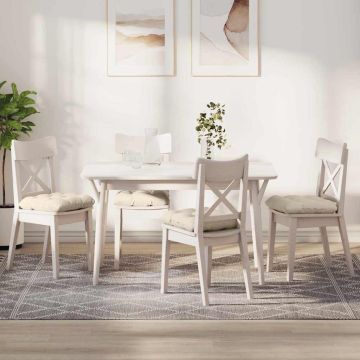 Cuscini per Seduta 4 pz Tessuto in Cords Crema 40 x 40 cm