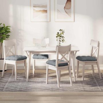 Cuscini per Seduta 4 pz Tessuto Grigio Chiaro 45 x 45 x 12 cm