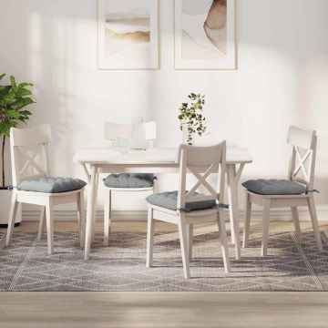 Cuscini per Seduta 4 pz Tessuto Grigio Chiaro 40 x 40 x 6 cm