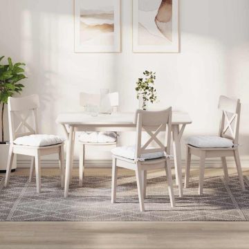 Cuscini per Seduta 4 pz Tessuto Bianco 40 x 40 x 6 cm