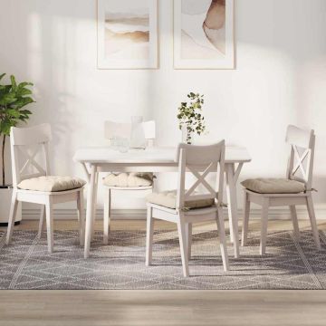 Cuscini per Seduta 4 pz Microfibra Beige 40 x 40 x 6 cm
