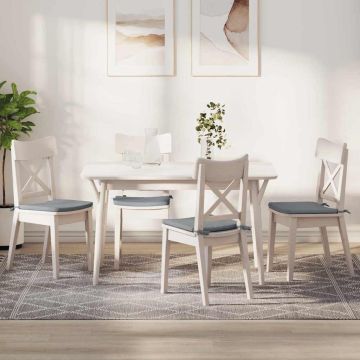 Cuscini per Seduta 4 pz Tessuto Grigio chiaro 40 x 40 x 3 cm