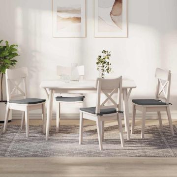 Cuscini per Seduta 4 pz Tessuto in Microfibra Grigio scuro
