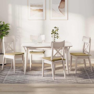 Cuscini per Seduta 4 pz Tessuto in Cords Grigio Verde