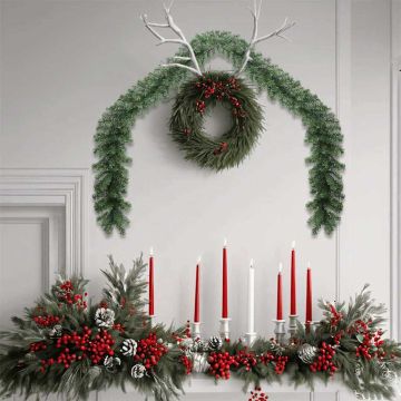 Ghirlanda di Natale 2 pz Verde 20 m PVC