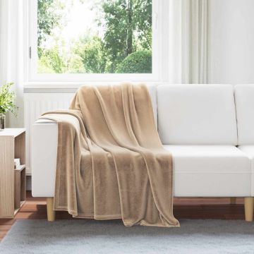 Coperte da Pile 6 pz Cammello 130 x 150 cm 3.04 kg Panno